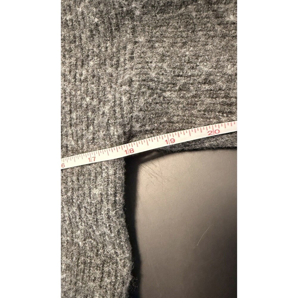 Madewell Merino Wool Blend Half Zip Sweater Gray Pocket Pullover Womens Small - Picture 7 of 10